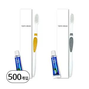 (양치세트) 105PP 미세모칫솔 + 페리오튜브 5g 치약 종이곽 500개입