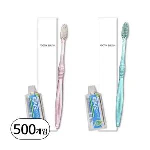 (양치세트) 히포PS 미세모칫솔 + 페리오파우치 4g 치약 종이곽 500개입