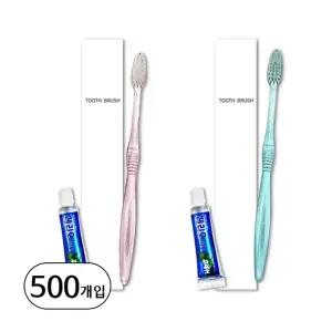 (양치세트) 히포PS 미세모칫솔 + 페리오튜브 5g 치약 종이곽 500개입