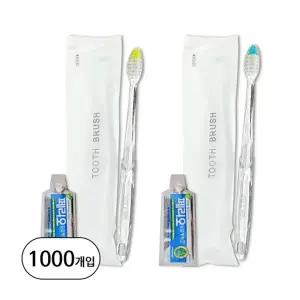 (양치세트) 808PS 미세모칫솔 + 페리오파우치 4g 치약 합지포장 1000개입