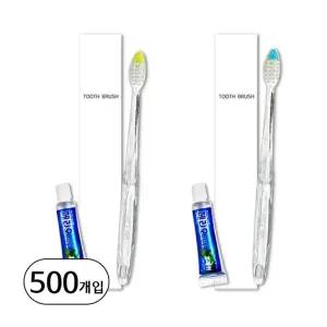 (양치세트) 808PS 미세모칫솔 + 페리오튜브 5g 치약 종이곽 500개입