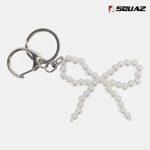 스콰즈 진주 악세사리 리본 가방 악세사리 장식 SMUS017