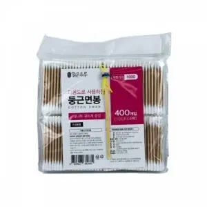 TBZ BTM 둥근면봉 400개입 플러스 귀이개1P x 5개