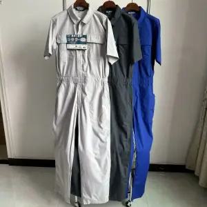 미술작업슈트 반팔 점프슈트 용 화방 남녀공용 작업복 작업 여름 남성 공예