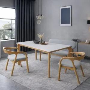 [인터데코]긁힘과 열에 강한 세라믹 4인용 식탁 (의자2+벤치1) TP1133 (착불)