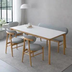 [인터데코]오래써는 변함없는 세라믹 6인용 식탁 (의자3+벤치1) TP1151 (착불)