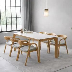 [인터데코]긁힘과 열에 강한 세라믹 6인용 식탁 (의자6) TP1134 (착불)