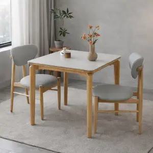 [인터데코]오래써는 변함없는 세라믹 2인용 식탁 (의자2) TP1147 (착불)