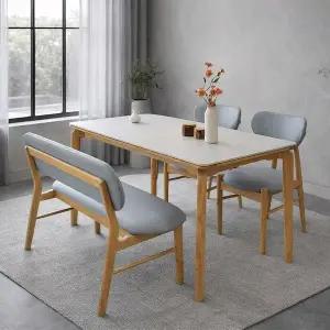 [인터데코]오래써는 변함없는 세라믹 4인용 식탁 (의자2+벤치1) TP1149 (착불)