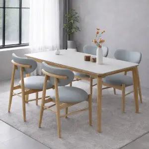 [인터데코]오래써는 변함없는 세라믹 4인용 식탁 (의자4) TP1148 (착불)