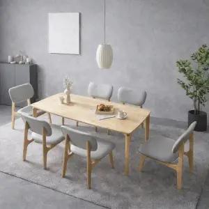 [인터데코]낮아서 더 편한 원목 6인용 식탁 (의자6) TP1164 (착불)