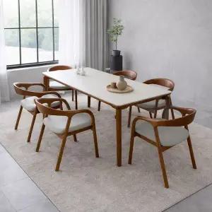 [인터데코]신혼 패밀리 추천 세라믹 6인용 식탁 (의자6) TP1142 (착불)