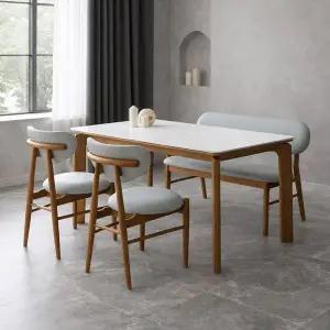 [인터데코]오래써도 새것같은 세라믹 4인용 식탁 (의자2+벤치1) TP1125 (착불)