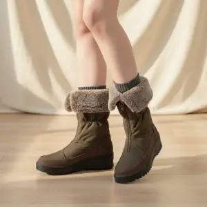 [옷자락]여성용 일상용 따뜻한 패딩 부츠