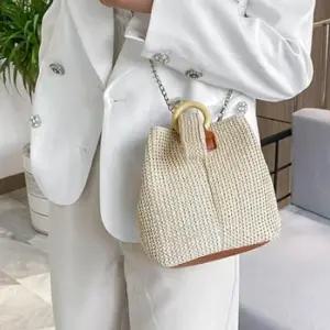 [JED] 크림왕골가방 바캉스숄더비치 여성라탄백 가벼운백