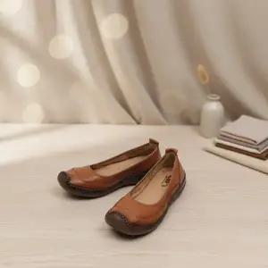 [옷자락]여성 모던 캐주얼 가죽 플랫슈즈 데일리 컴포트