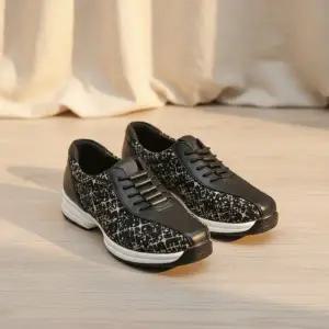 [옷자락]여성 데일리 포인트 패턴 캐주얼 스니커즈