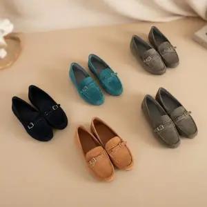 [옷자락]여성용 데일리 캐주얼 스웨이드 플랫슈즈