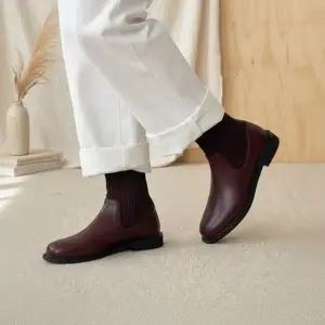 [옷자락]여성 겨울 니트 삭스 플랫 앵클 부츠