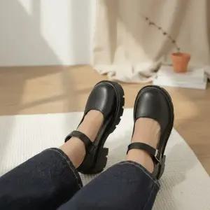 [옷자락]여성용 라운드토 버클 스트랩 플랫폼 메리제인 슈즈