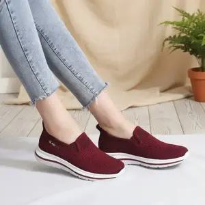 [옷자락]여성용 경량 니트 슬립온 슈즈 봄여름가을용