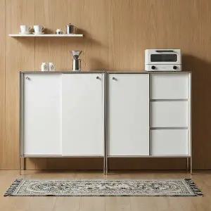 [하우위즈]플로이 1600 도어 서랍 미드센츄리 슬라이딩 슬림 틈새 수납장