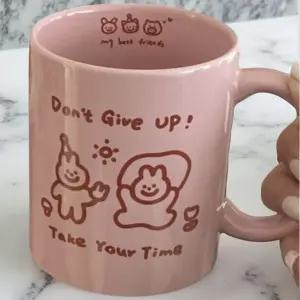 돌아기 우유컵 어린이집 물컵 자기주도 흘림방지 머그컵