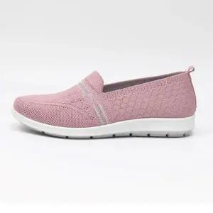 [다잇템] 여성 코지 컨템포러리 일상용 운동화 스웨터 플랫슈즈