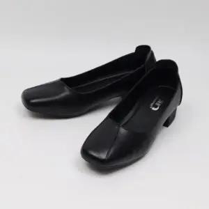 [다잇템] 여성 룩 클래식 오피스 컨템포러리 사각코 블록힐 펌프스