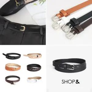 [샵앤] [무료배송] 국산 여성 출근룩 코디만능 데일리 슬림 벨트 4종 균일가