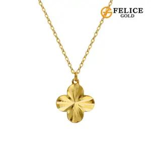 [펠리체골드] 24K 순금 데일리 클로버 목걸이