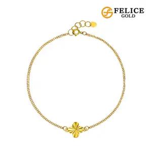[펠리체골드] 24K 순금 데일리 클로버 팔찌