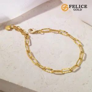 [펠리체골드] 24K 순금 다이아클립 팔찌 5.625g