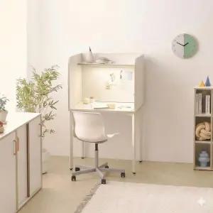 아트박스/인터데코 독서실칸막이 LED조명 책상 세트 80cm P0000BRJ