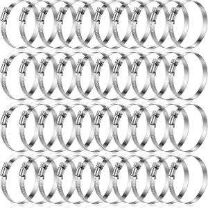 40개 3인치 호스 클램프 조절 가능 스테인리스 스틸 웜 기어 72-95mm 범위 자동차용 드라이브 수도관 클립