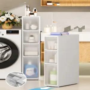 슬림 틈새 수납장 투명 서랍형 주방 테이블 하부 정리함