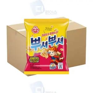 오뚜기 E5Z3H1B1 뿌셔뿌셔 떡볶이맛 24봉 1박스 라면과자 간식