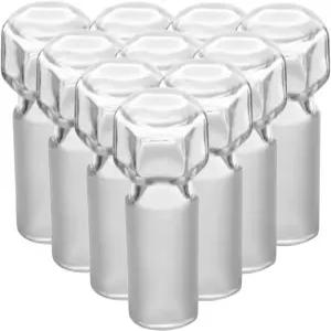 보린글라스 헥스 헤드 중공 유리 스토퍼 (10팩) 헥사고날 랩 14/20 표준 테이퍼 조인트 외부 닫힌 바닥