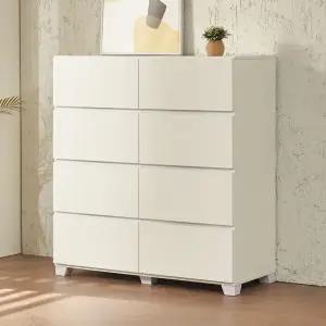 캐슬 와이드 서랍장 틈새 옷수납 거실 옷방 4단 1000 하이그로시