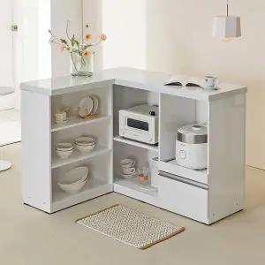 파로마 홈즈 디엘 코너형 인조대리석 아일랜드 식탁 HNF113