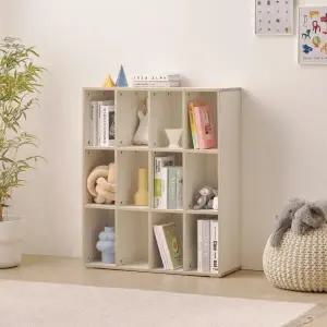 아트박스/인터데코 아이방 감성 교구 정리 수납 책장 3단 80cm P0000BRA