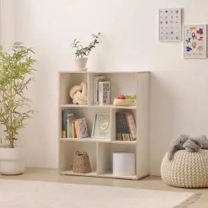 아트박스/인터데코 아이방 감성 교구 정리 수납 책장 3단 80cm P0000BRE