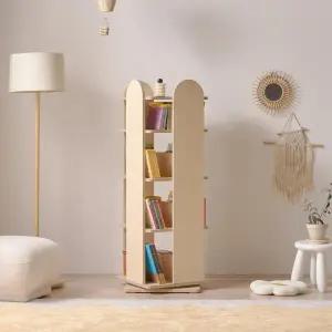 아트박스/인터데코 공간활용 좋은 책정리 회전형 책장 4단 P0000CEF