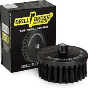 야외 콘크리트 브러시 - 로터리 폴리셔용 진입로 클리너 스크럽 나일론 브리스틀이 있는 7인치 블랙 울트라