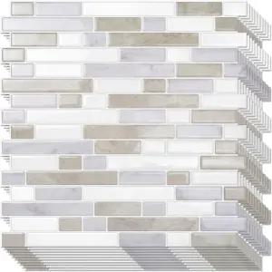 바모스 타일 두꺼운 디자인 필 앤 스틱 백스플래시 벽 타일에 12 x12 라이트 컬러 베이지 화이트 주방 및