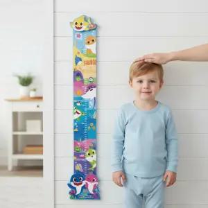 핑크퐁 아기상어 키재기 아이방 키성장 스티커 벽면 성장표 퍼즐식 3단조립 130cm 측정