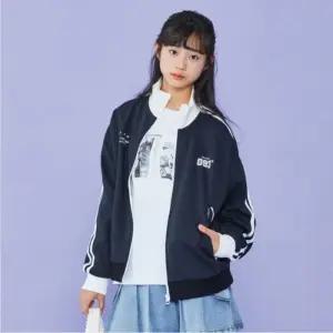 소이 HC04 봄 2선 반목 셋업점퍼 주니어 블랙 2선 반목 셋업점퍼 25s5753