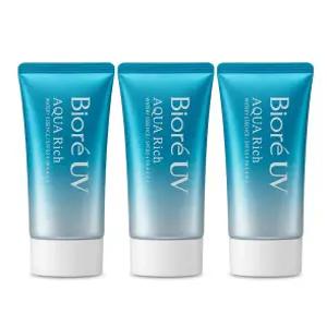 비오레 UV 일본 아쿠아리치 워터리 에센스 선크림 썬크림 50g x 3개 코스트코