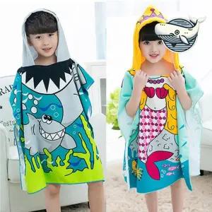 아동 수영 후드타올 귀여운 물놀이 샤워 타올 bCQ8+2fPk