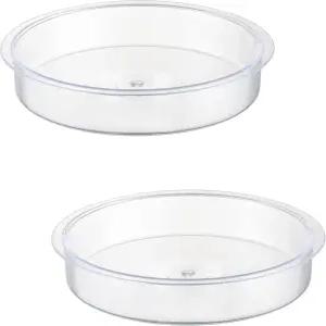 본 플라스틱 새 목욕 그릇 야외용 물 접시 교체 실내/외 그라운드 볼 6.78인치 2팩